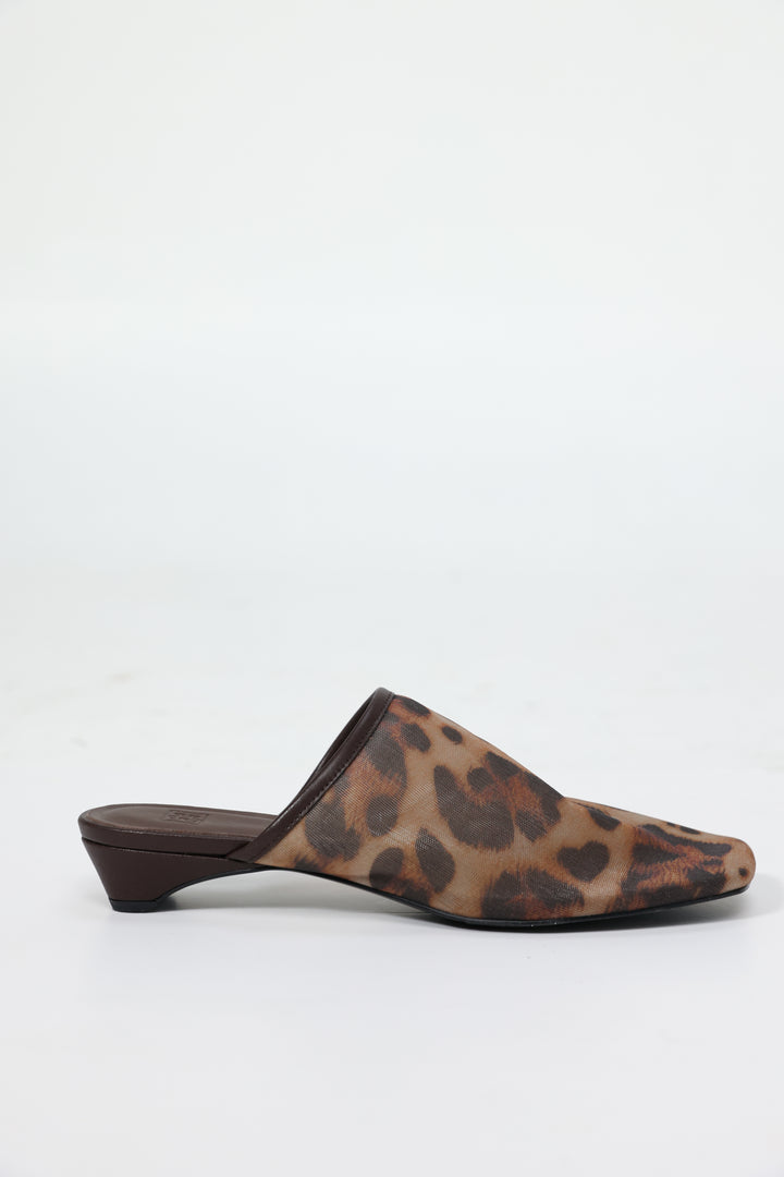 Leopard Mesh Mules