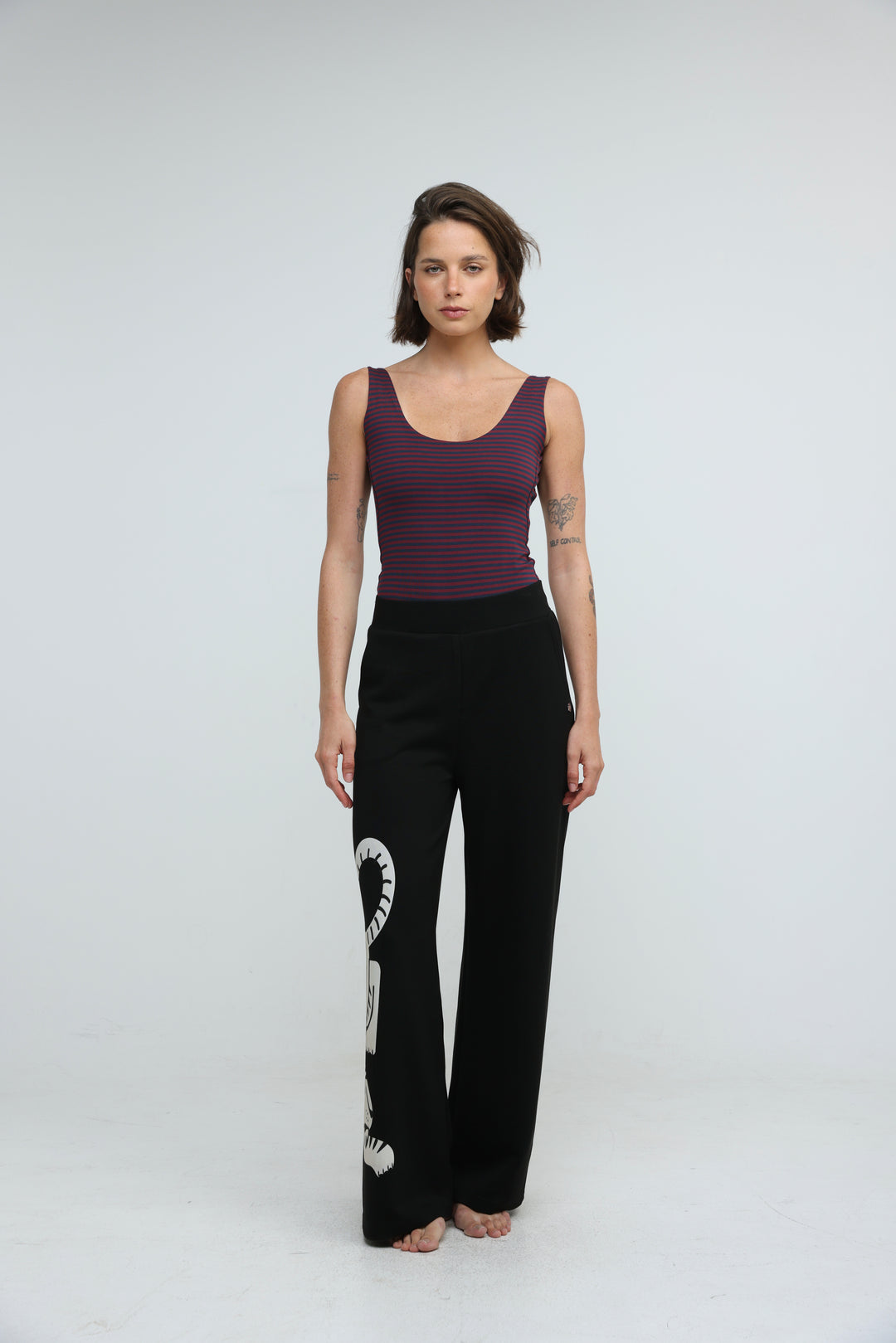 Crescent Wine Striped Bodysuit