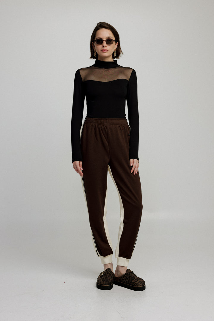 Shoko Brown/Cream Joggers