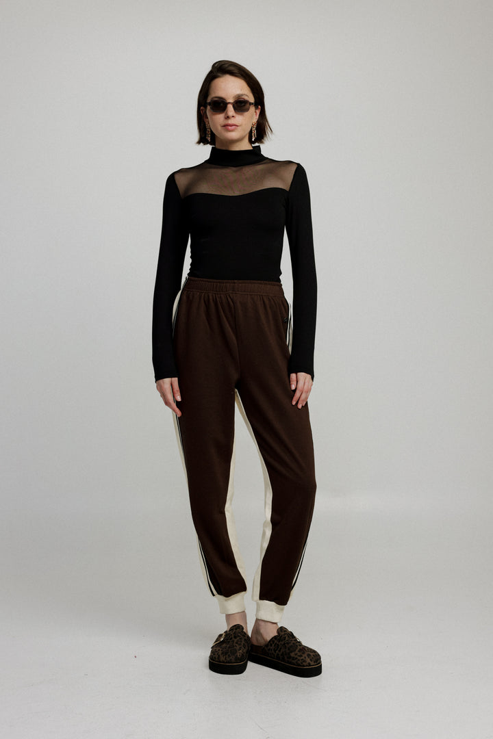 Shoko Brown/Cream Joggers