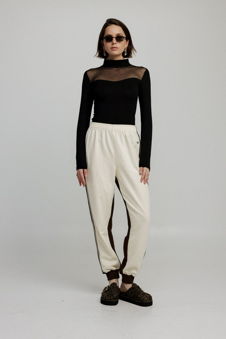 Shoko Cream/Brown Joggers