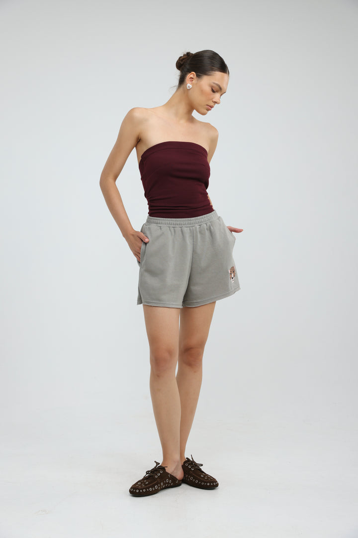 Willow Wine Strapless Top