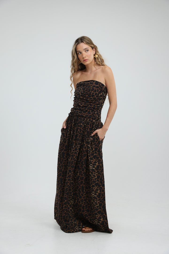 Listen Dark Leopard Dress