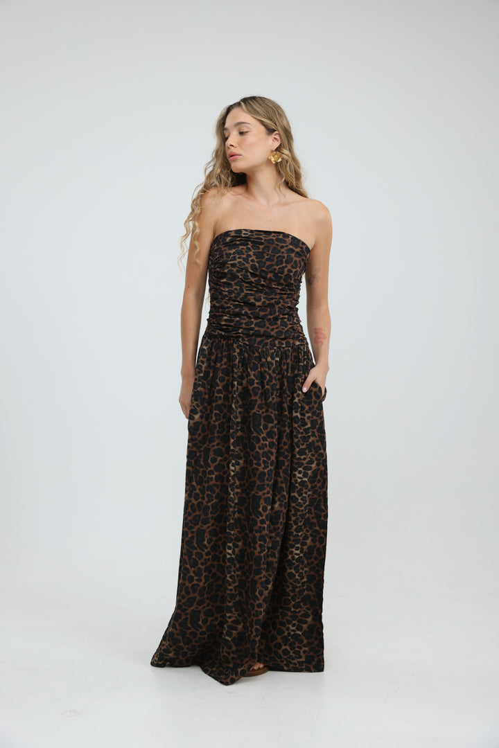 Listen Dark Leopard Dress