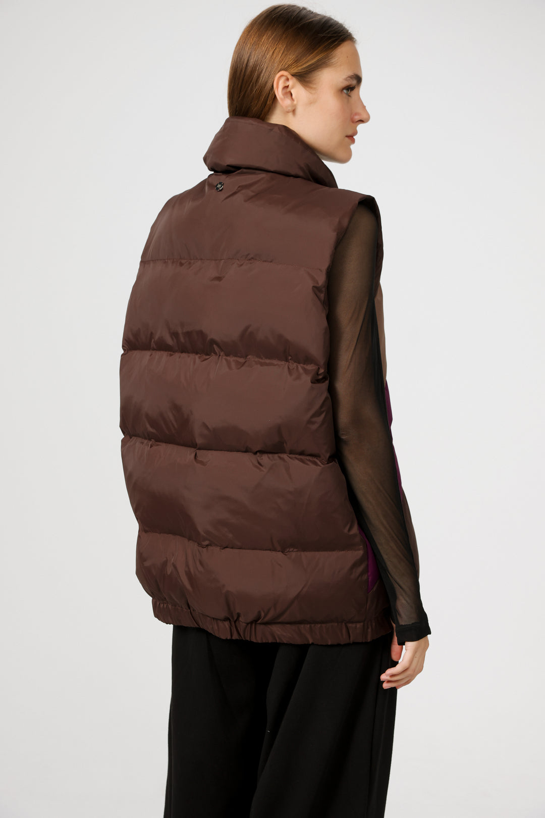 Quilted Panels Purple Vest