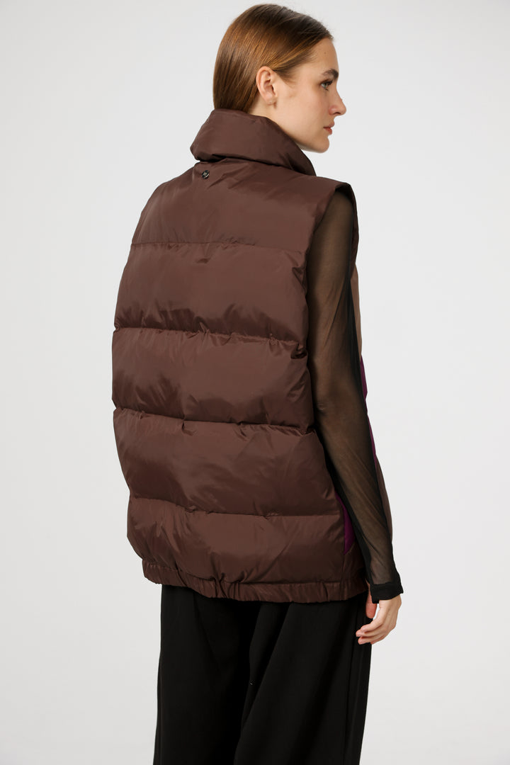 Quilted Panels Purple Vest