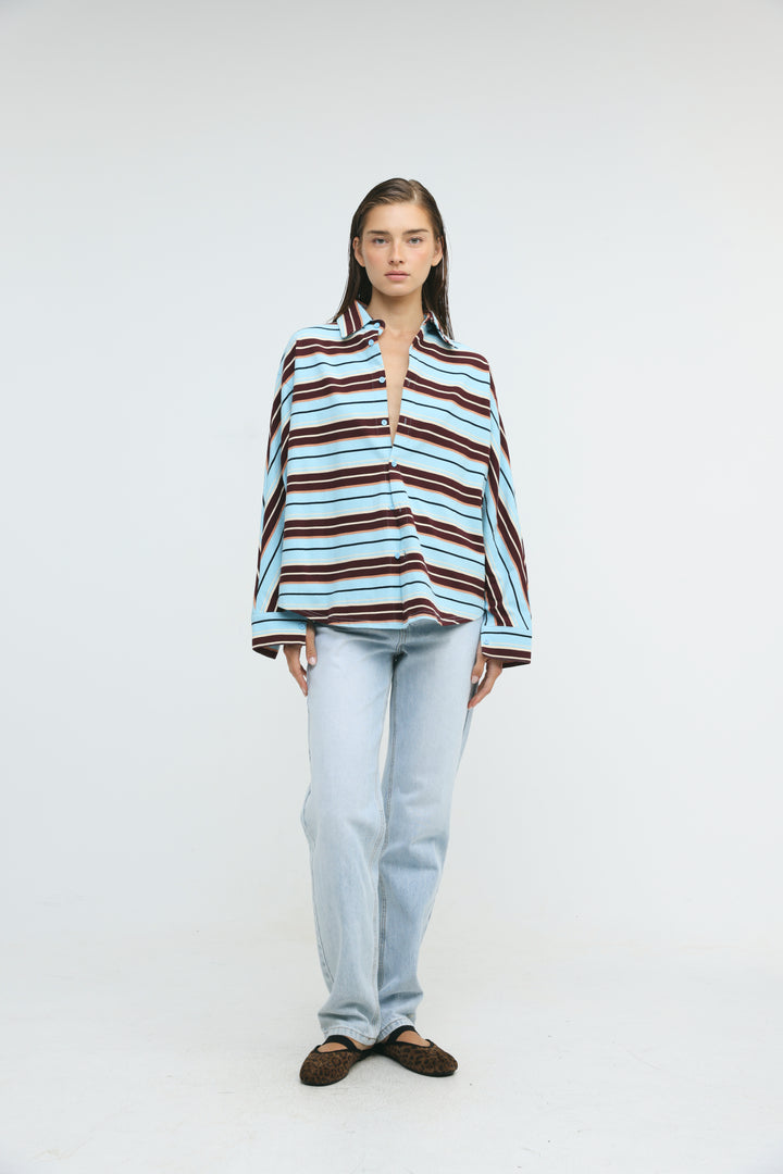 Crossing Blue Stripes Polo