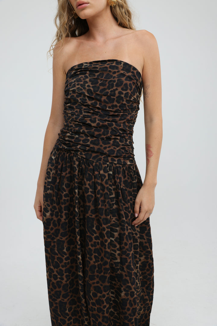 Listen Dark Leopard Dress