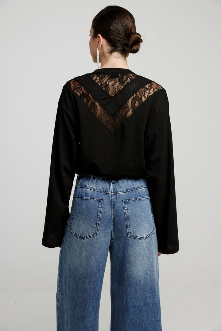 Lace Black Shirt