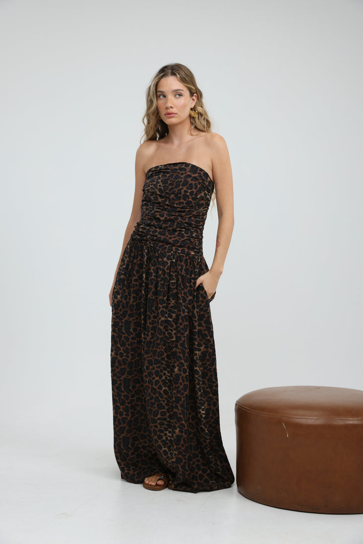 Listen Dark Leopard Dress