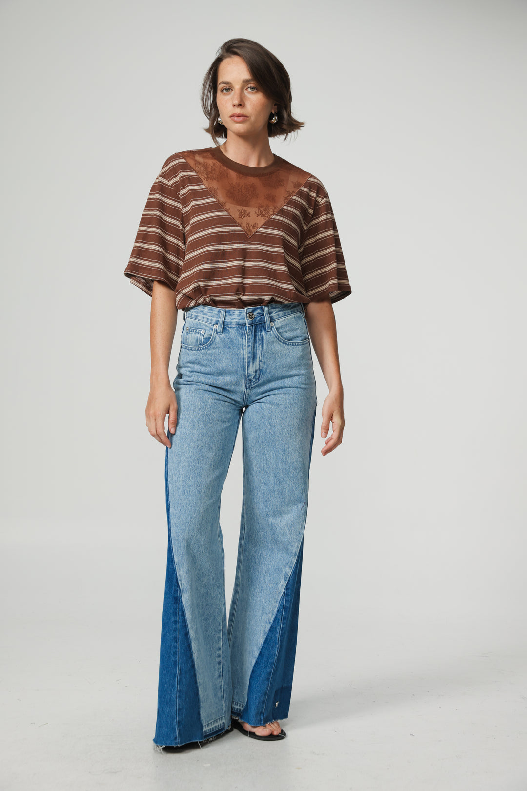 Way Brown Striped T-Shirt