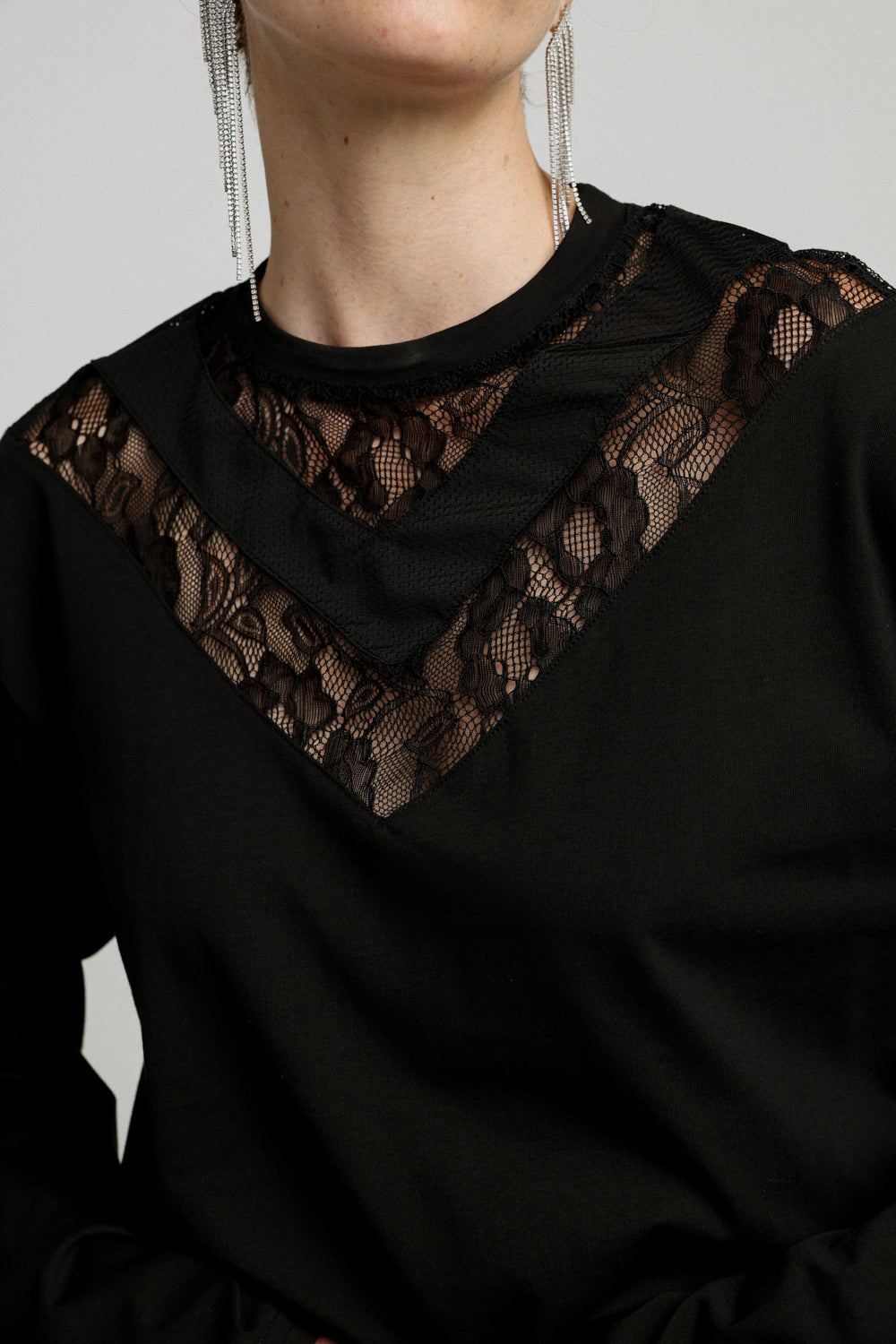 Lace Black Shirt