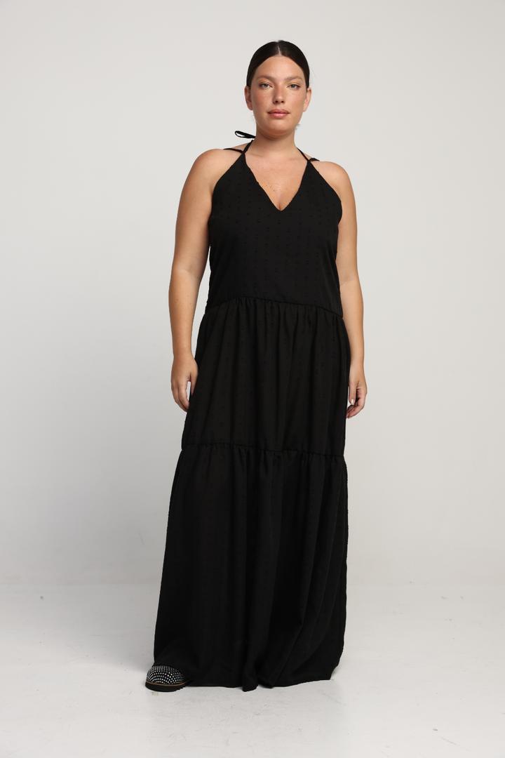 Crete Black Maxi Dress