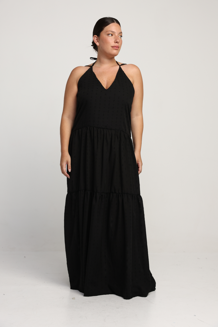 Crete Black Maxi Dress