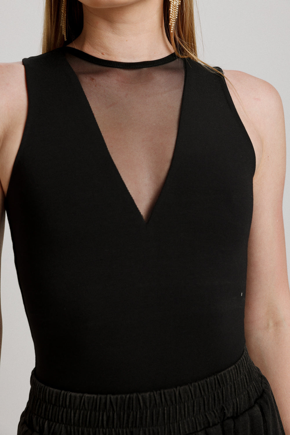 Wooderson Black Tank Bodysuit