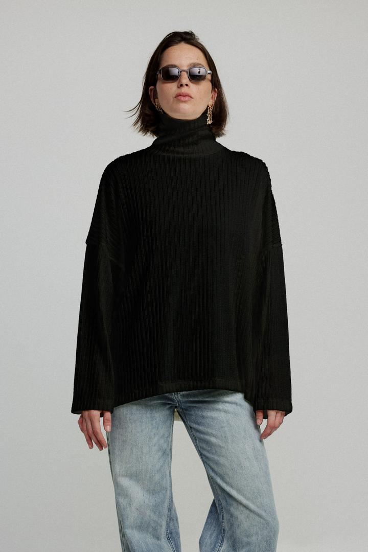 Wanted Black Oversized Jumper