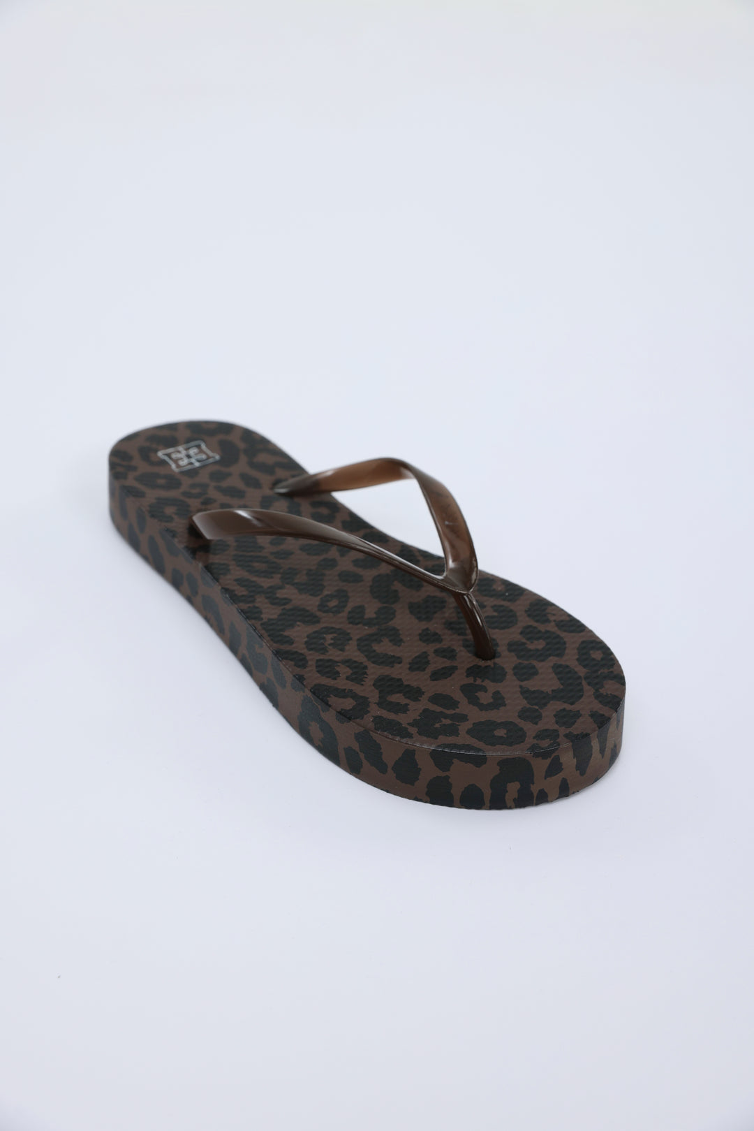 Leopard/Brown Platform Flip Flops