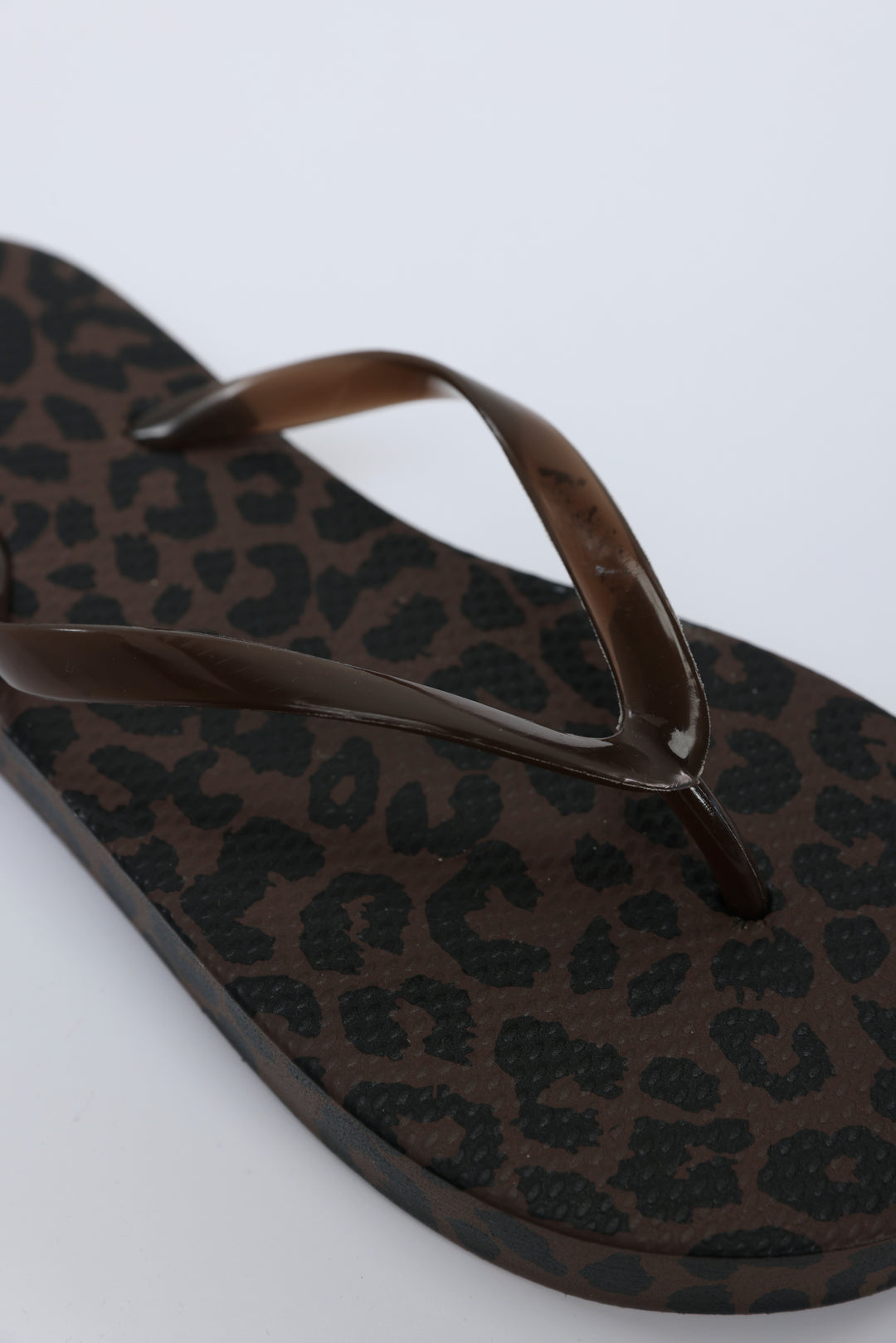 Leopard/Brown Platform Flip Flops