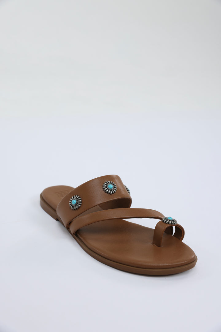 Brown Toe Loop Sandals