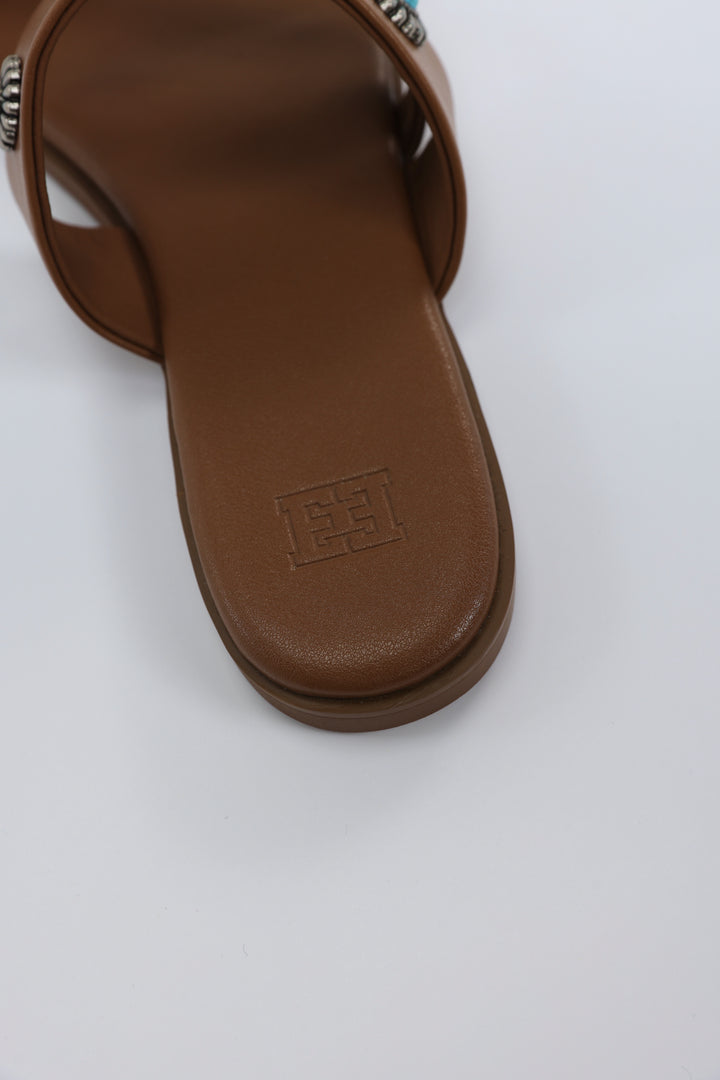 Brown Toe Loop Sandals
