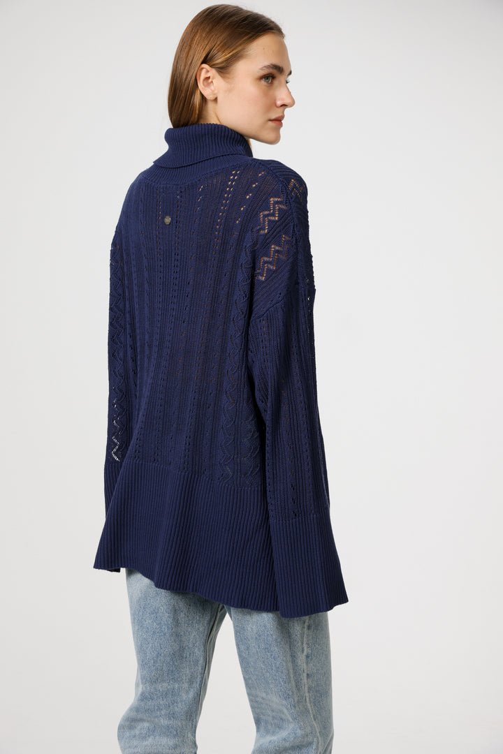 סריג כחול נייבי גב Still Navy Jumper