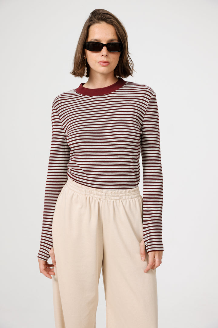 Rebasically Grey Striped Shirt