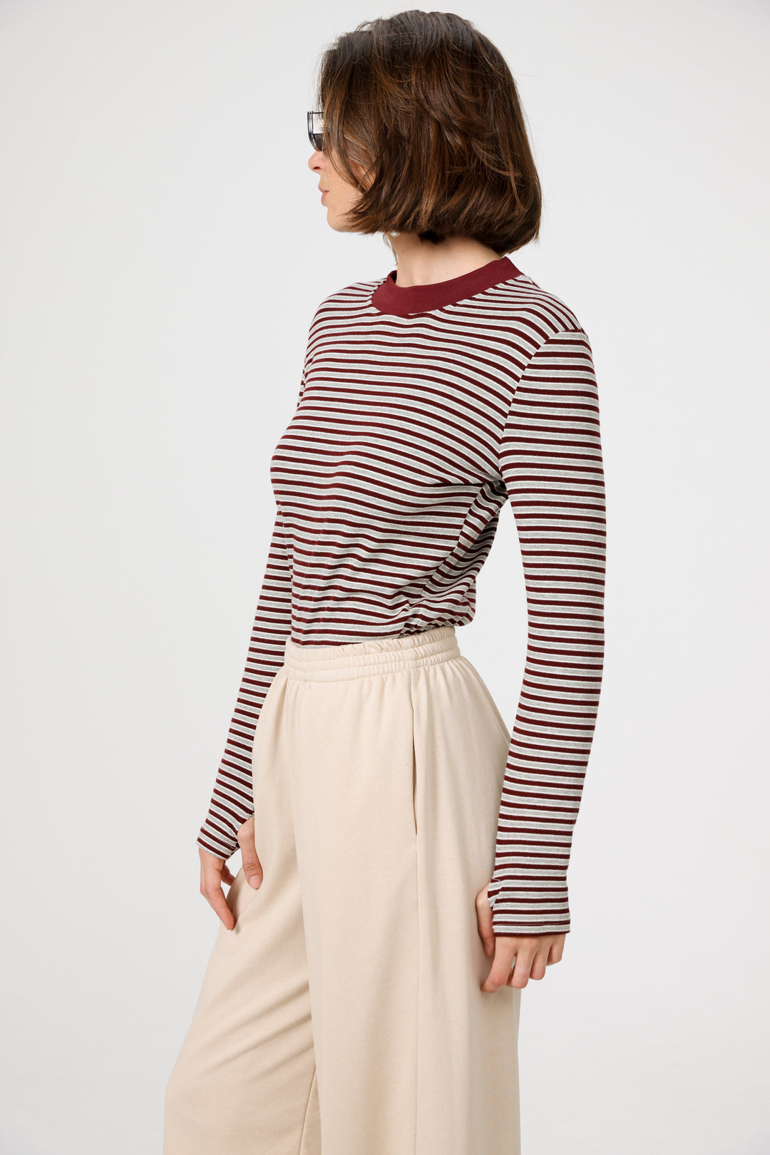 Rebasically Grey Striped Shirt