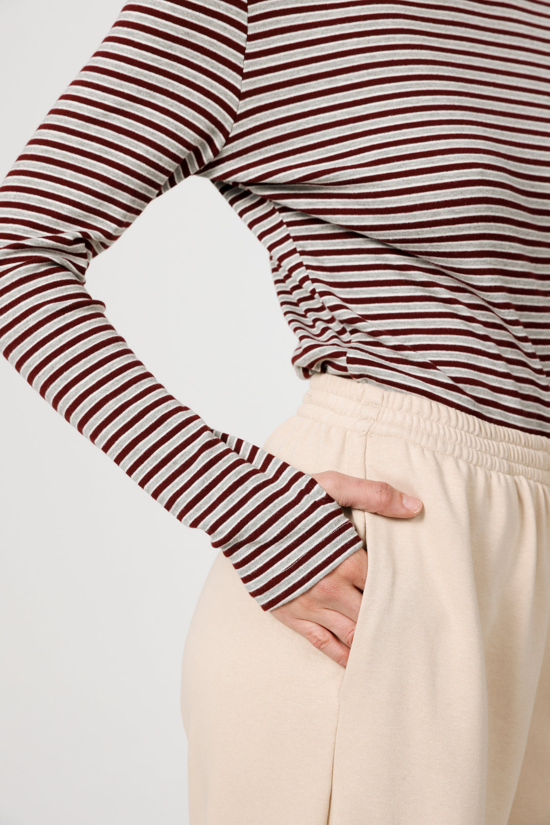 Rebasically Grey Striped Shirt