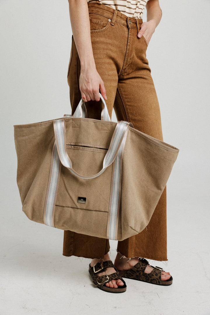 Big Beige Tote Bag