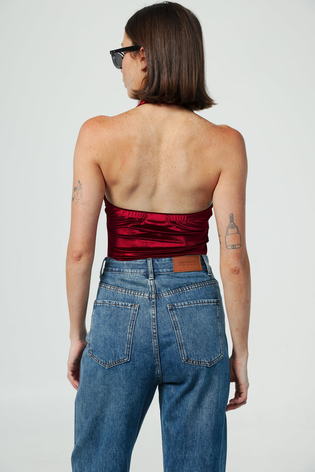 Note Wine Velvet Bodysuit