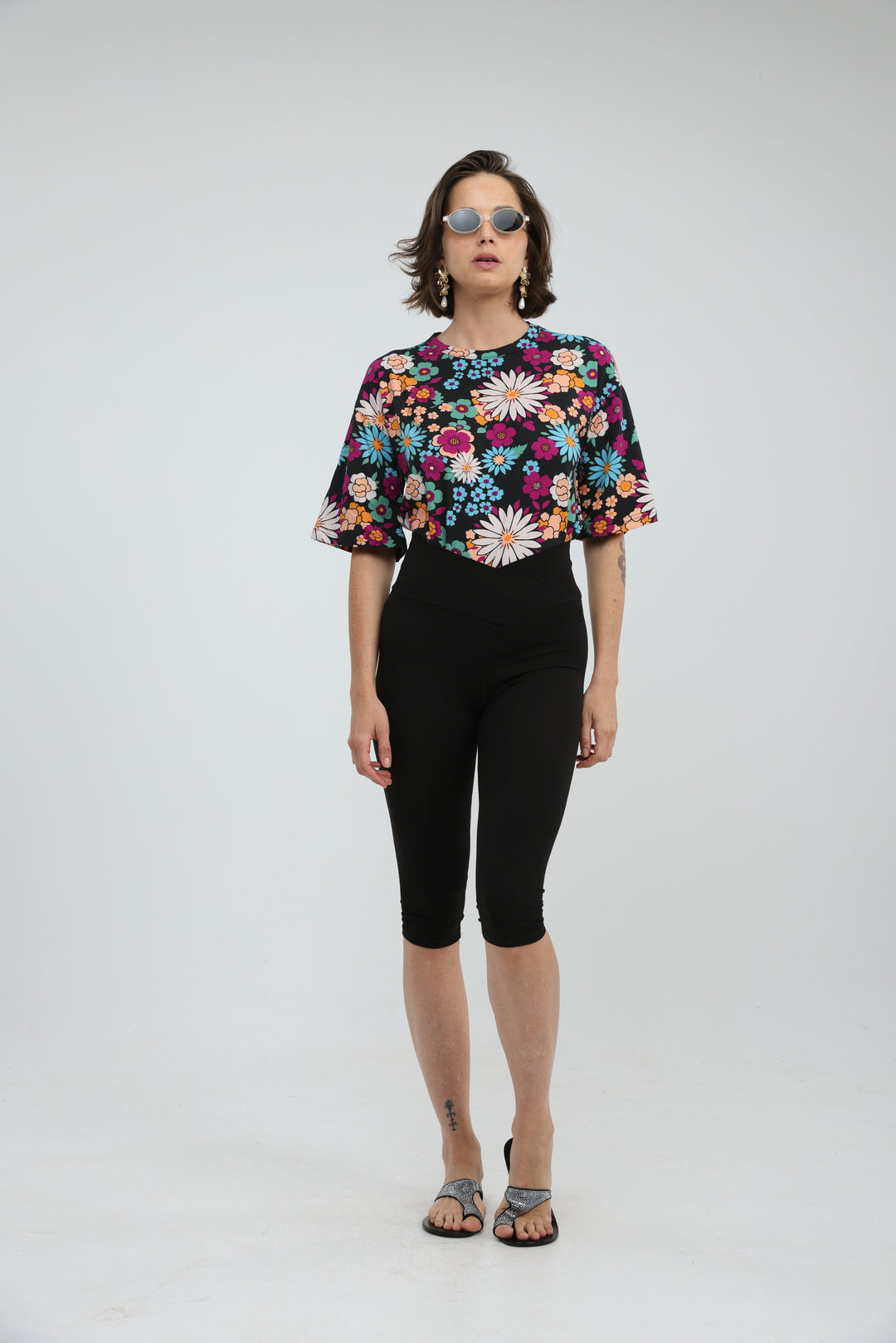 Rock Black Floral T-Shirt