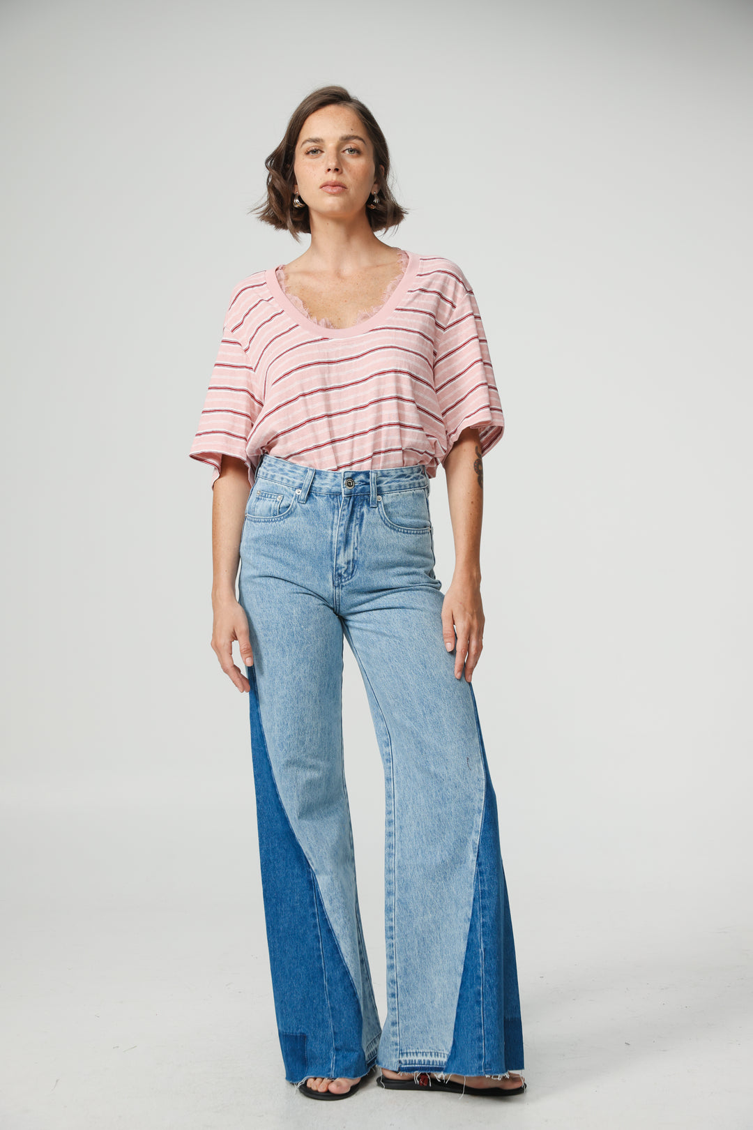 Smile Pink Striped T-Shirt