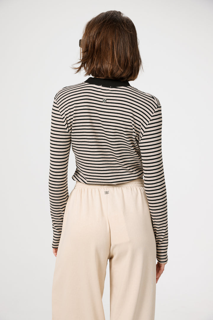 Rebasically Brown Striped Shirt