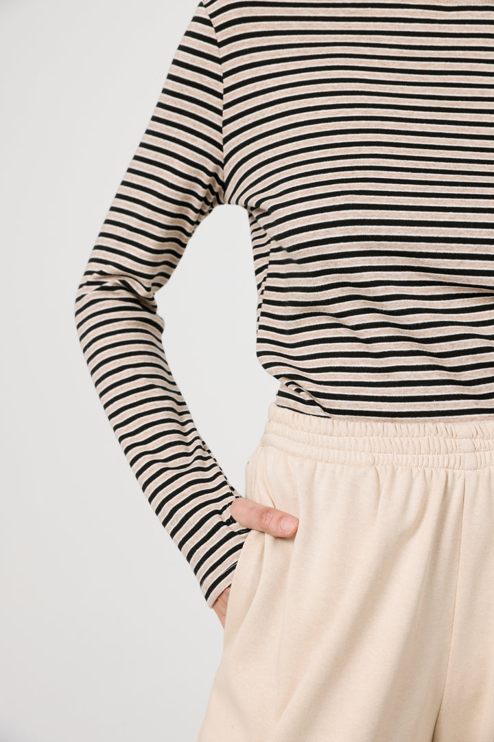 Rebasically Brown Striped Shirt