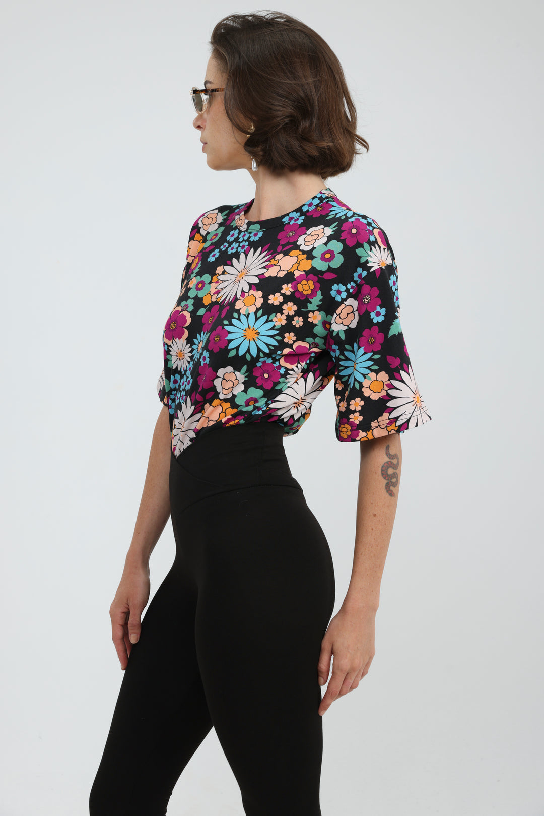 Rock Black Floral T-Shirt