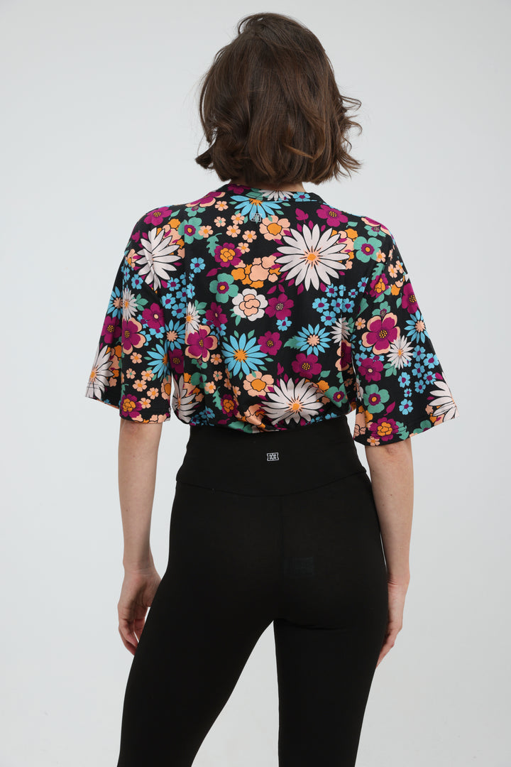 Rock Black Floral T-Shirt