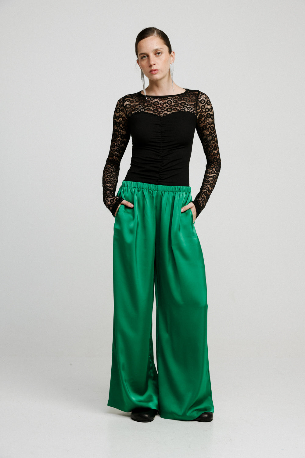 Flow Green Wide Leg Bottoms