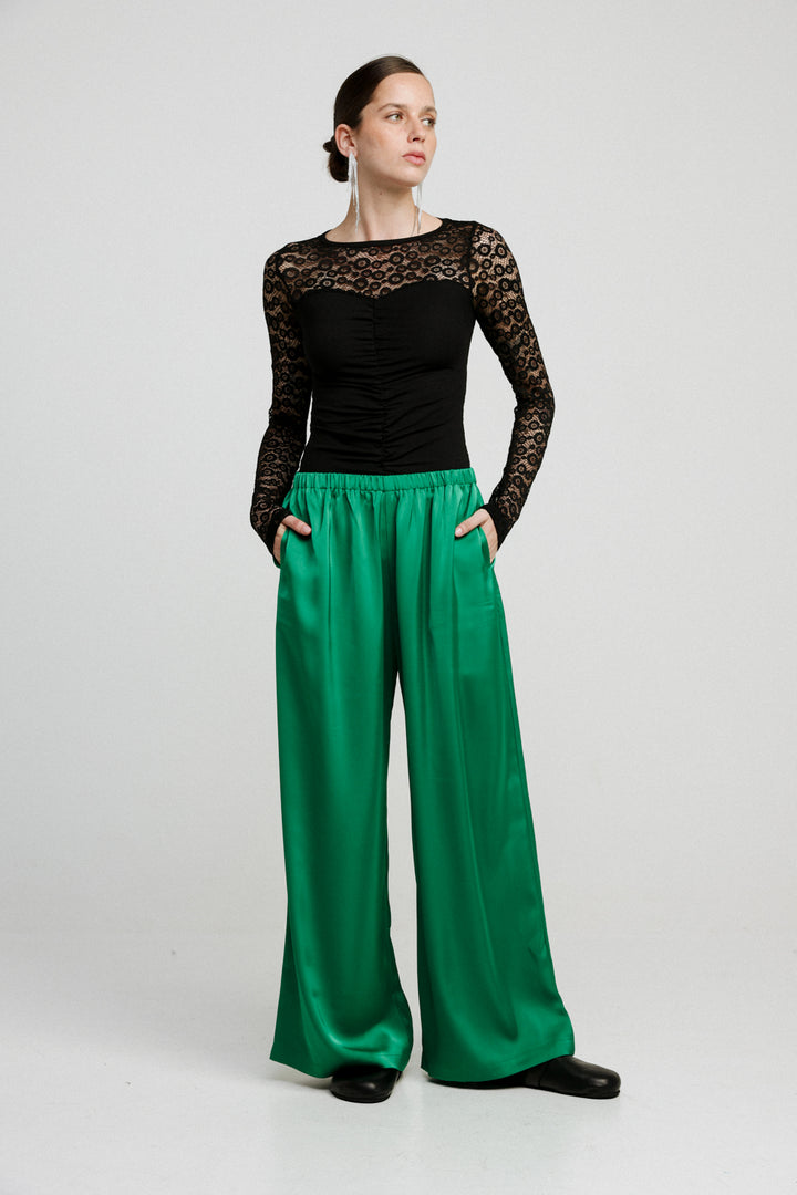 Flow Green Wide Leg Bottoms