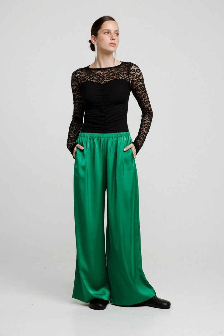 Flow Green Wide Leg Bottoms