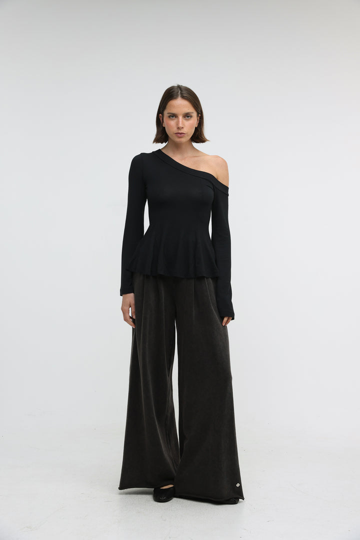 State Black Drop Shoulder Shirt