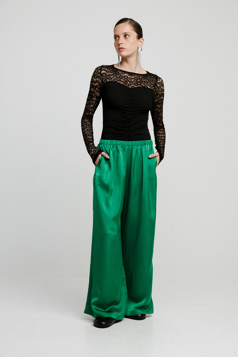 Flow Green Wide Leg Bottoms