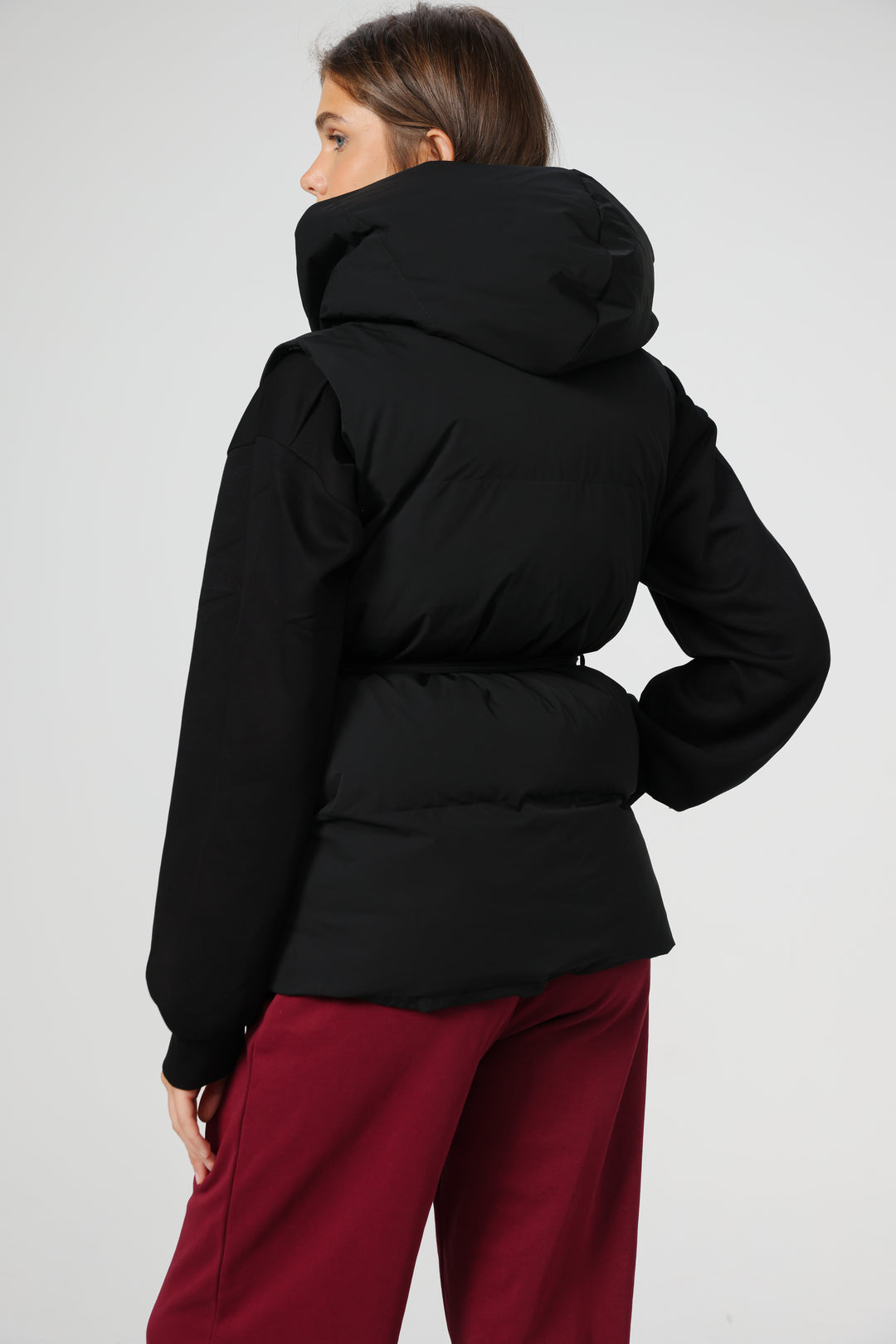 ווסט חורף שחור Quilted Black Vest