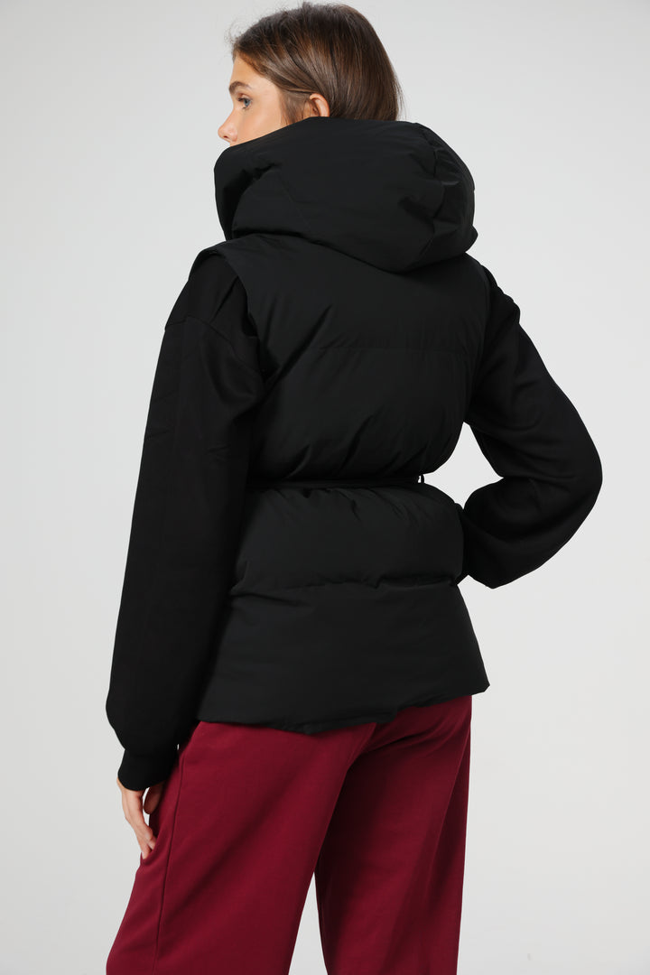 ווסט חורף שחור Quilted Black Vest