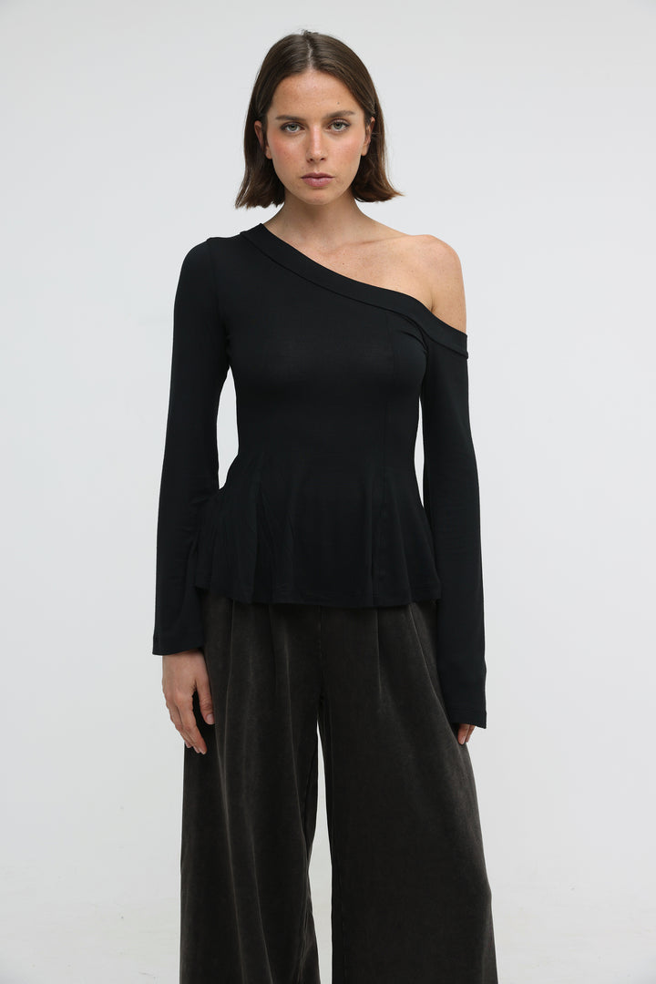 State Black Drop Shoulder Shirt