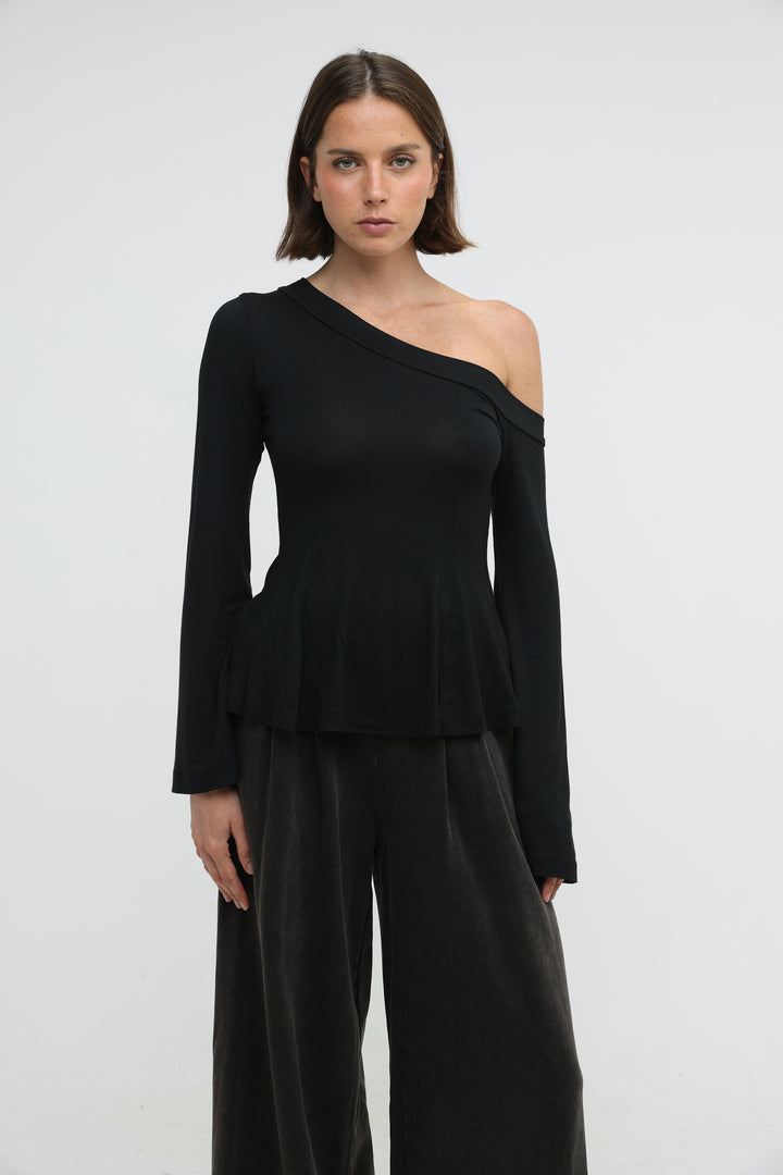 State Black Drop Shoulder Shirt