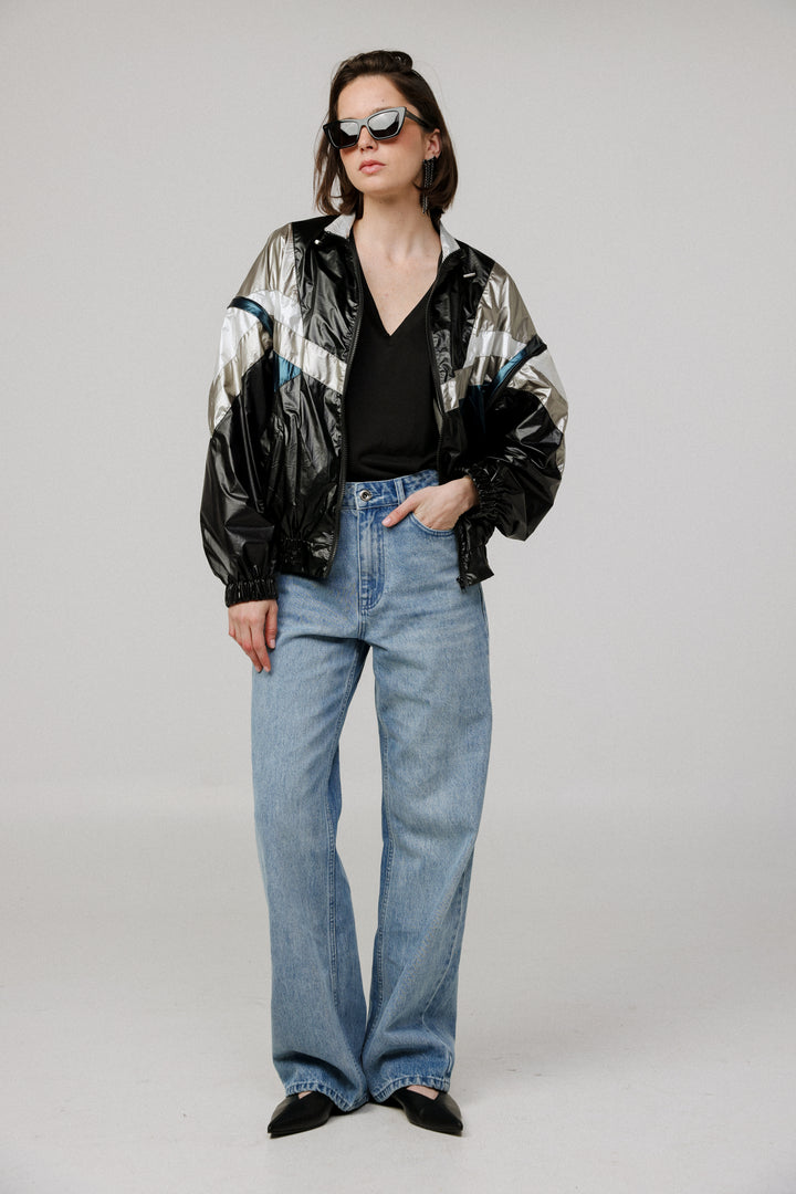 Black Nylon Jacket ג'קט ניילון שחור נשים