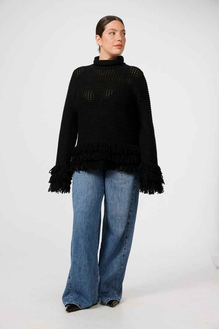 Respect Black Jumper