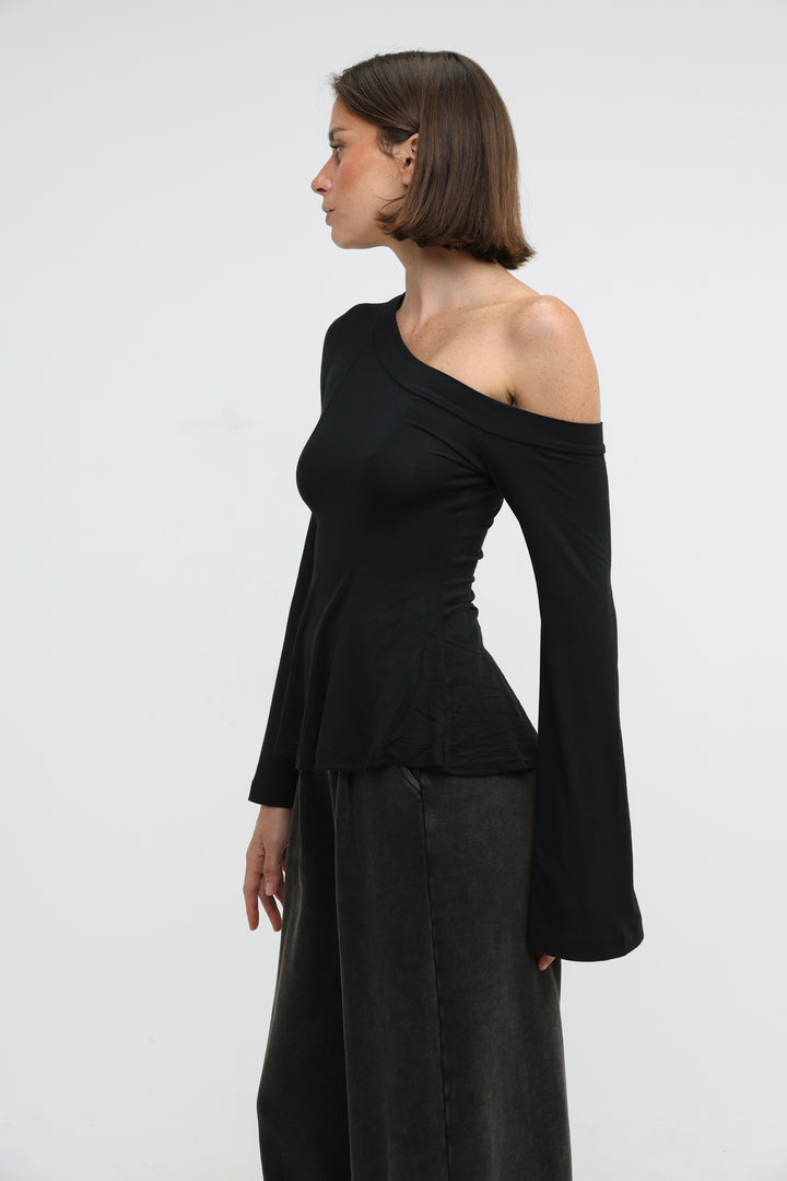 State Black Drop Shoulder Shirt