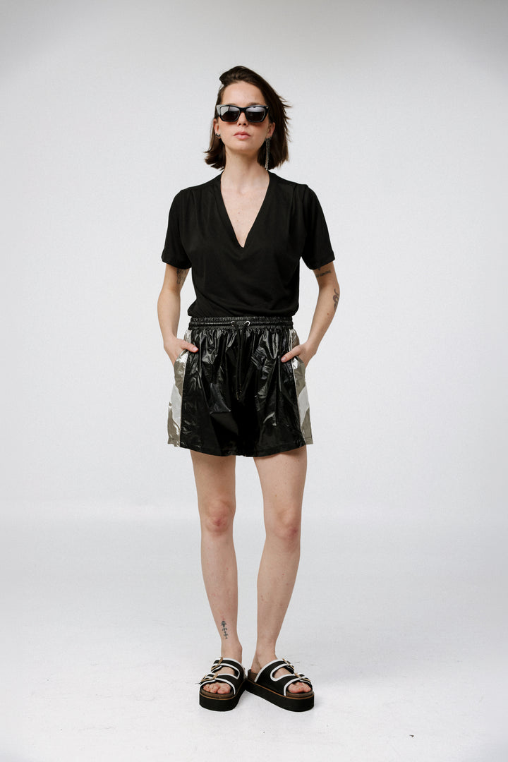 Nylon Black Shorts