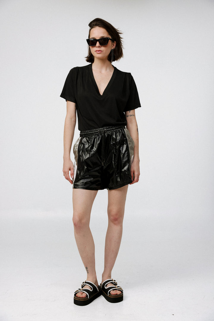 Nylon Black Shorts